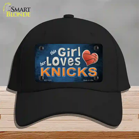 This Girl Loves Her Knicks Novelty License Plate Hat Cotton / Black