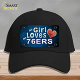 This Girl Loves Her 76ers Novelty License Plate Hat Cotton / Black