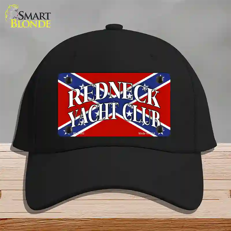 Redneck Yacht Club Novelty License Plate Hat Cotton / Black