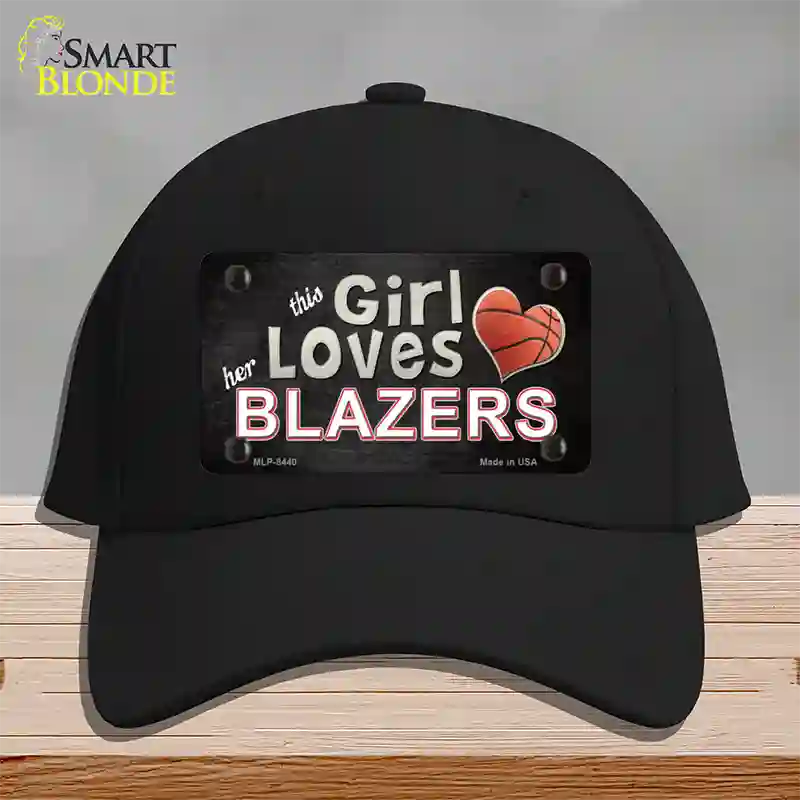 This Girl Loves Her Blazers Novelty License Plate Hat Cotton / Black