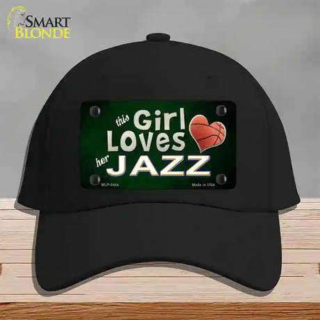 This Girl Loves Her Jazz Novelty License Plate Hat Cotton / Black