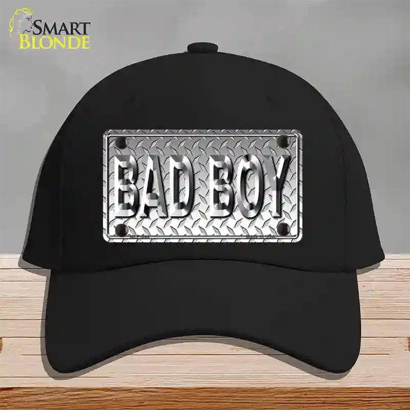 Bad Boy Diamond Novelty License Plate Hat Cotton / Black