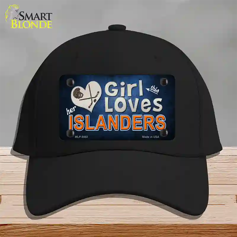 This Girl Loves Her Islanders Novelty License Plate Hat Cotton / Black