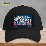 This Girl Loves Her Rangers Blue Novelty License Plate Hat Cotton / Black