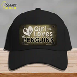 This Girl Loves Her Penguins Novelty License Plate Hat Cotton / Black