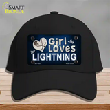 This Girl Loves Her Lightning Novelty License Plate Hat Cotton / Black