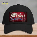 This Girl Loves Her Capitals Novelty License Plate Hat Cotton / Black