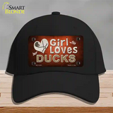 This Girl Loves Her Ducks Novelty License Plate Hat Cotton / Black