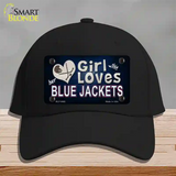 This Girl Loves Her Blue Jackets Novelty License Plate Hat Cotton / Black