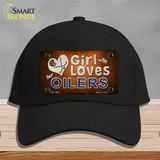 This Girl Loves Her Oilers Novelty License Plate Hat Cotton / Black