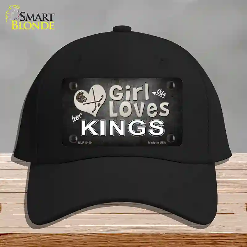 This Girl Loves Her Kings Hockey Novelty License Plate Hat Cotton / Black