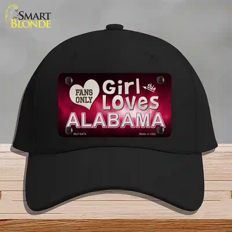 This Girl Loves Alabama Novelty License Plate Hat Cotton / Black