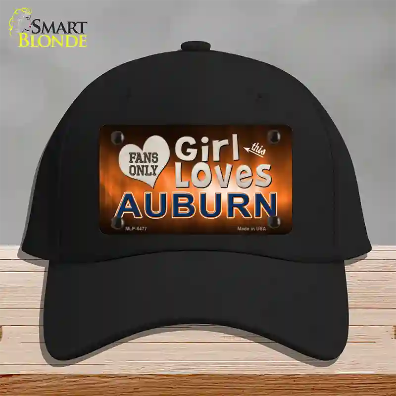 This Girl Loves Auburn Novelty License Plate Hat Cotton / Black