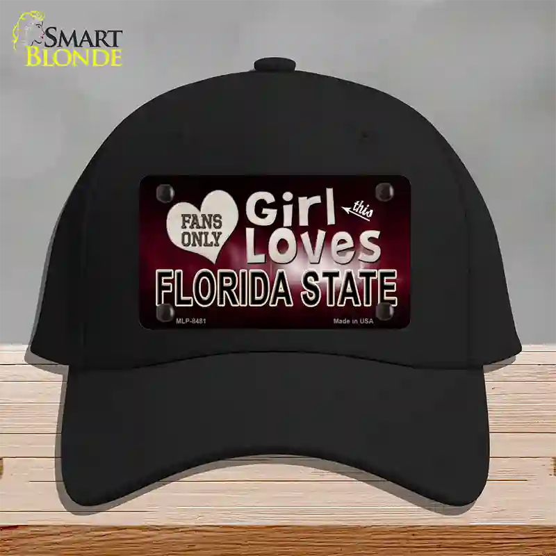 This Girl Loves Florida State Novelty License Plate Hat Cotton / Black