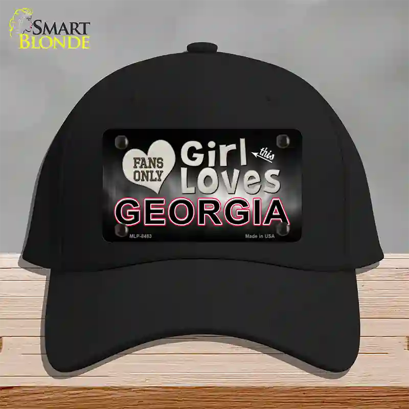 This Girl Loves Georgia Novelty License Plate Hat Cotton / Black