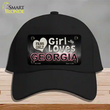 This Girl Loves Georgia Novelty License Plate Hat Cotton / Black