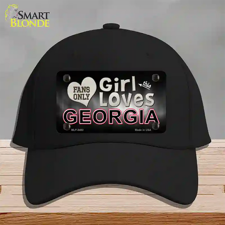 This Girl Loves Georgia Novelty License Plate Hat Cotton / Black