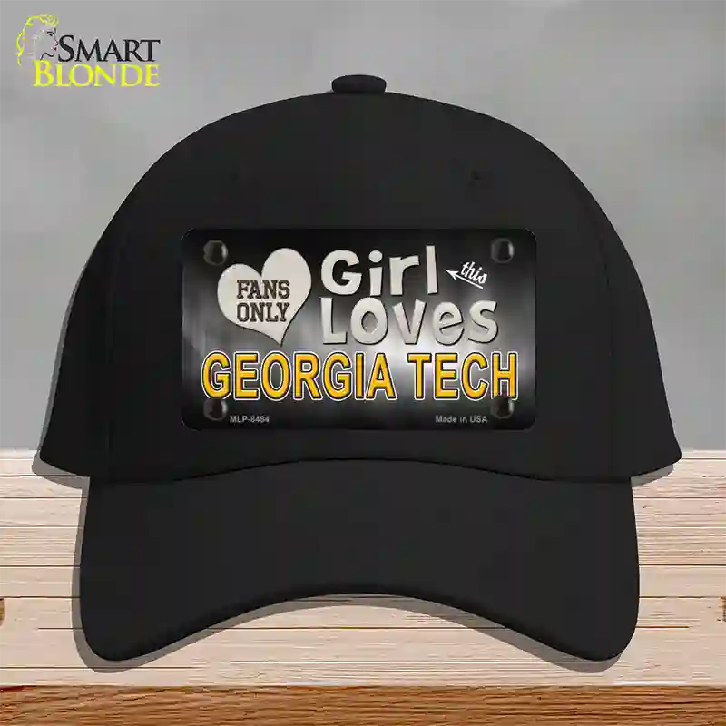 This Girl Loves Georgia Tech Novelty License Plate Hat Cotton / Black