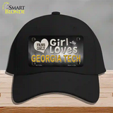 This Girl Loves Georgia Tech Novelty License Plate Hat Cotton / Black