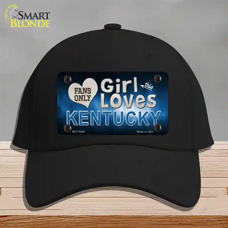 This Girl Loves Kentucky Novelty License Plate Hat Cotton / Black