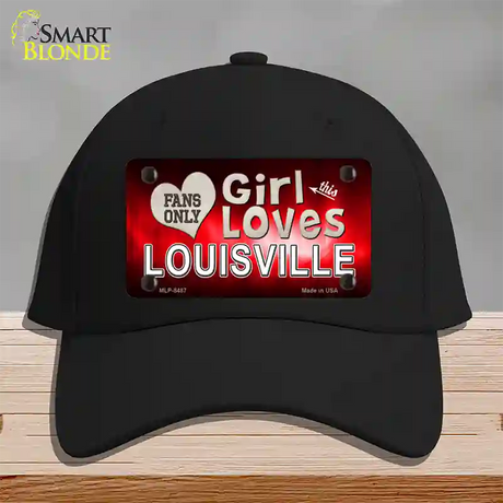 This Girl Loves Louisville Novelty License Plate Hat Cotton / Black