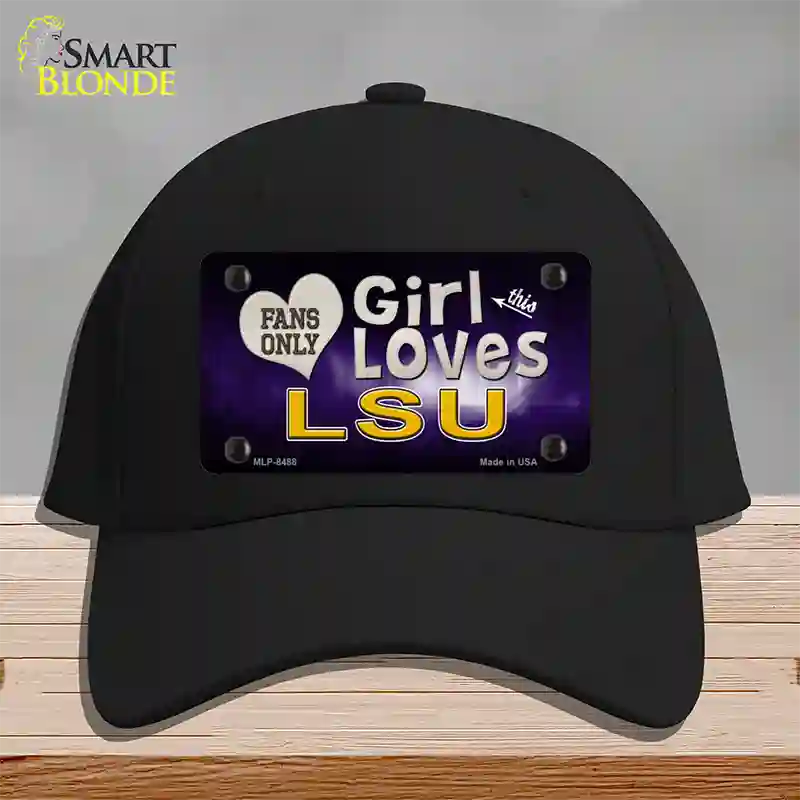 This Girl Loves LSU Novelty License Plate Hat Cotton / Black