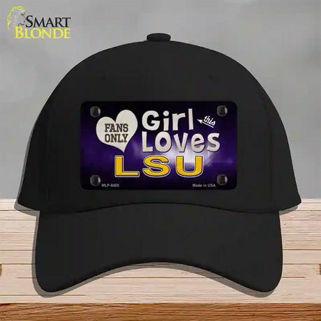 This Girl Loves LSU Novelty License Plate Hat Cotton / Black