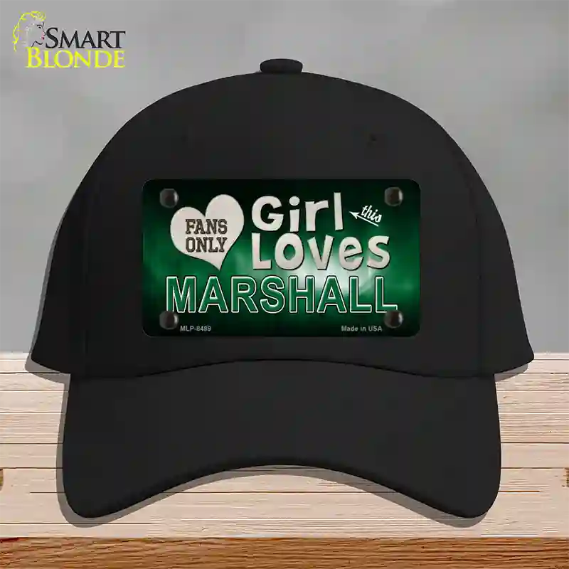 This Girl Loves Marshall Novelty License Plate Hat Cotton / Black