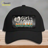 This Girl Loves Miami Novelty License Plate Hat Cotton / Black