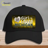 This Girl Loves Michigan Novelty License Plate Hat Cotton / Black