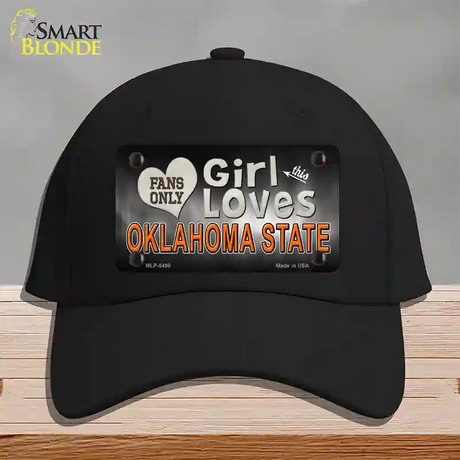 This Girl Loves Oklahoma State Novelty License Plate Hat Cotton / Black