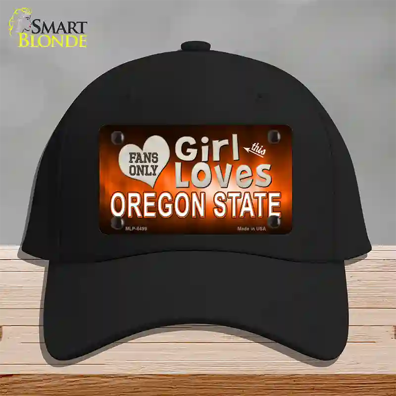 This Girl Loves Oregon State Novelty License Plate Hat Cotton / Black