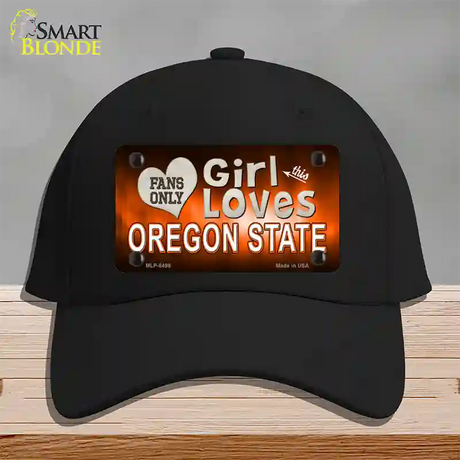 This Girl Loves Oregon State Novelty License Plate Hat Cotton / Black