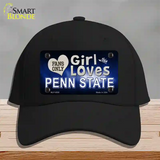 This Girl Loves Penn State Novelty License Plate Hat Cotton / Black