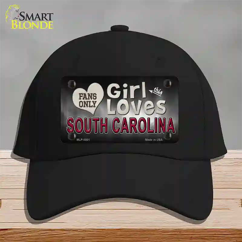 This Girl Loves South Carolina Novelty License Plate Hat Cotton / Black