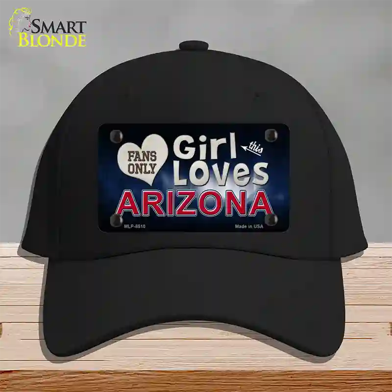 This Girl Loves Arizona Novelty License Plate Hat Cotton / Black