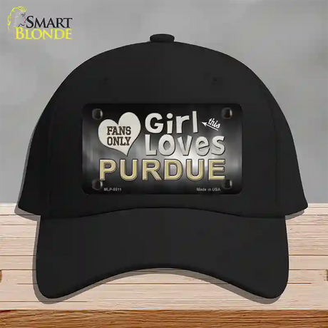 This Girl Loves Purdue Novelty License Plate Hat Cotton / Black