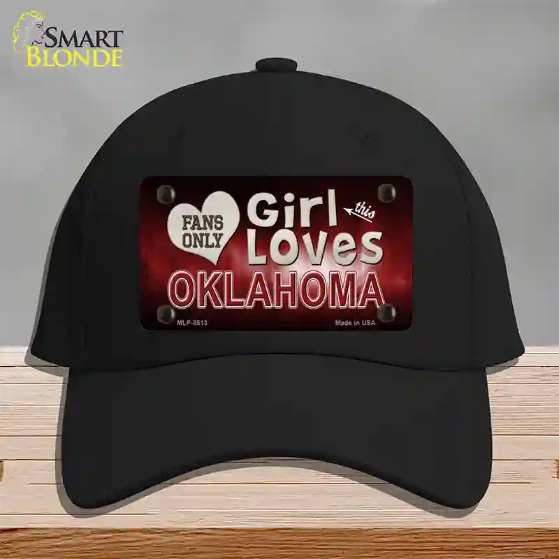 This Girl Loves Oklahoma Novelty License Plate Hat Cotton / Black