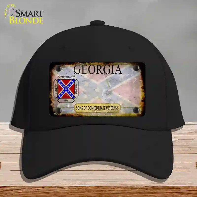 Georgia Rusty State Novelty License Plate Hat Cotton / Black