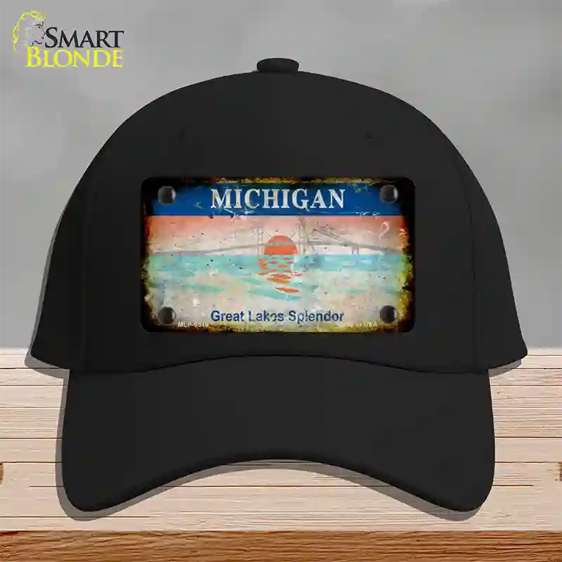 Michigan Rusty State Novelty License Plate Hat Cotton / Black