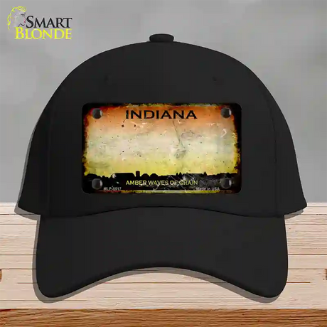 Indiana Rusty State Novelty License Plate Hat Cotton / Black