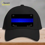 Police Diamond Thin Blue Line Novelty License Plate Hat Cotton / Black