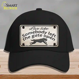 Gate Open Novelty License Plate Hat Cotton / Black