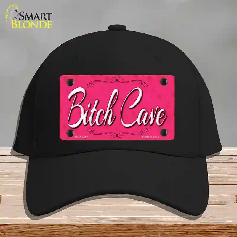 Bitch Cave Novelty License Plate Hat Cotton / Black