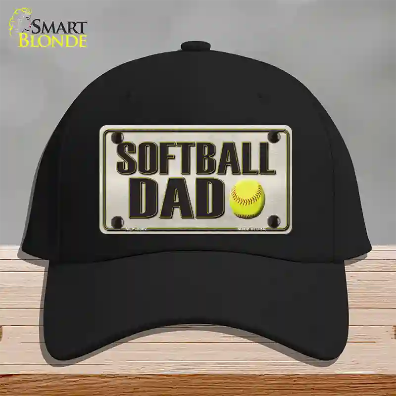 Softball Dad Novelty License Plate Hat Cotton / Black