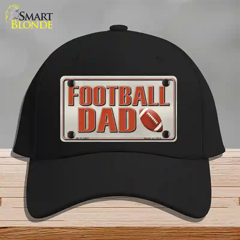 Football Dad Novelty License Plate Hat Cotton / Black