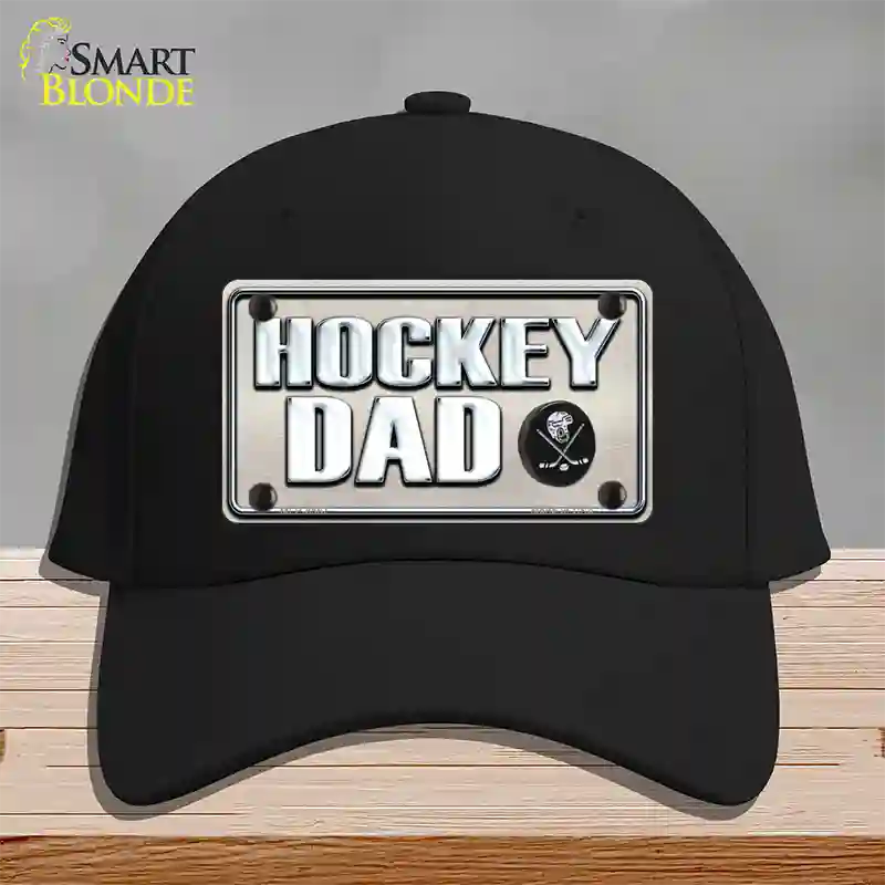 Hockey Dad Novelty License Plate Hat Cotton / Black