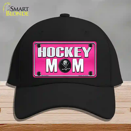 Hockey Mom Novelty License Plate Hat Cotton / Black