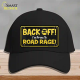 Back Off Road Rage Novelty License Plate Hat Cotton / Black