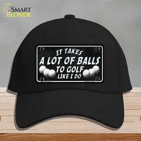 A Lot Of Balls Novelty License Plate Hat Cotton / Black